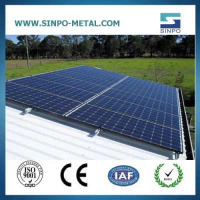 Système de support de panneau solaire Cadre de support de panneau solaire pour système d'alimentation solaire de toit en tôle ondulée